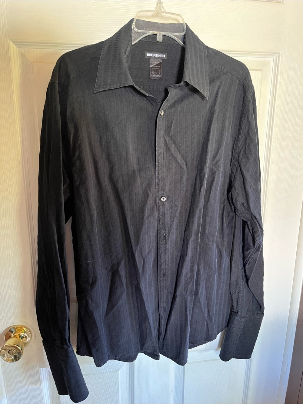 Claiborne Black Men's Lightweight Button-Up Shirt